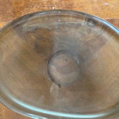 Mid Century Holmegaard Swedish Signed, Smoke Art Glass Lobbed Dish