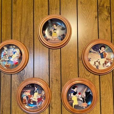 Snow White Seven Dwarfs Framed Plates