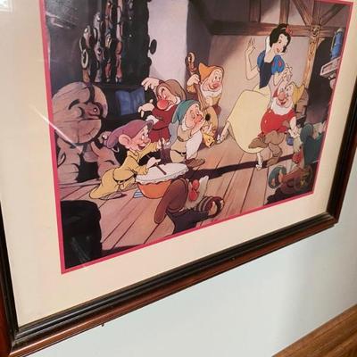 Walt Disney Snow White Seven Dwarfs Lithograph
