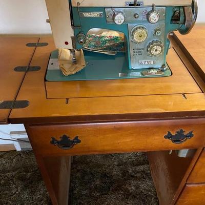 Vintage Viscount Sewing Machine/Cabinet