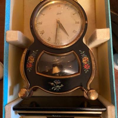 Vintage Schatz Clock with Shelf, Directions, Key/Box