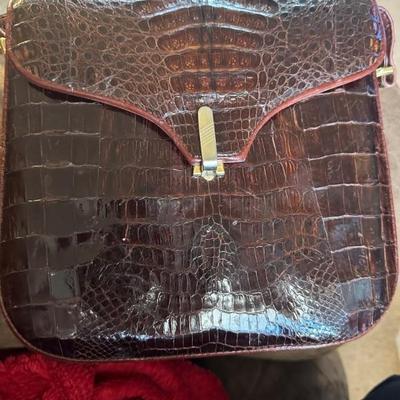 crocodile skin purse