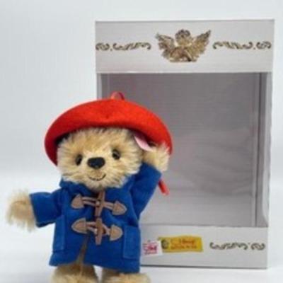 Steiff Paddington Bear Doll Ornament from Northern America Christmas Exclusives 200 and measures 5 inches tall. 