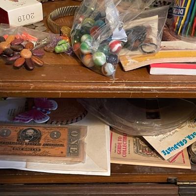 Marbles, Confederate â€œmoneyâ€, pocket watches etc 