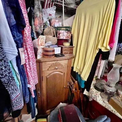 Yet another jewelry armoire! And needless to say a ton more clothesâ€¦