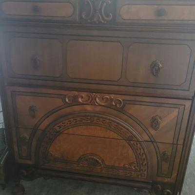 antique chest with mirror