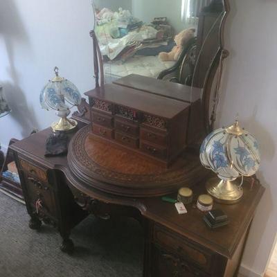 antique dressing or makeup table