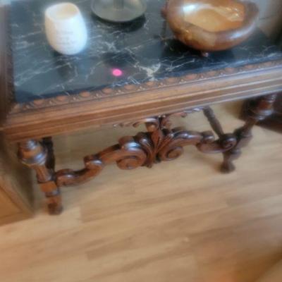 Marble Top End Table $50 