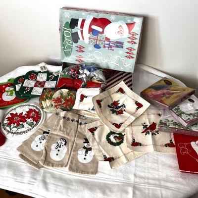 Collection Of Christmas Napkins & More