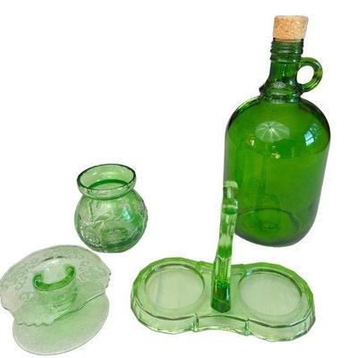 Collection Of Green Glass