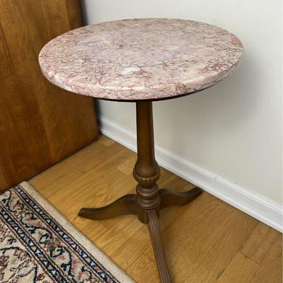 Pink Marble Top Fern Stand