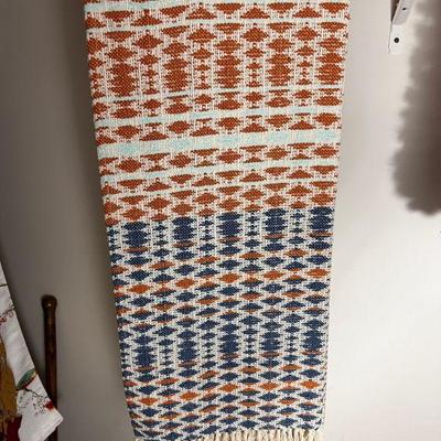 New w/ Tags Max Studio Throw Blanket in Blue & Orange