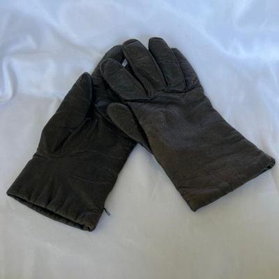 Pair Of Ladies Black Leather Gloves
