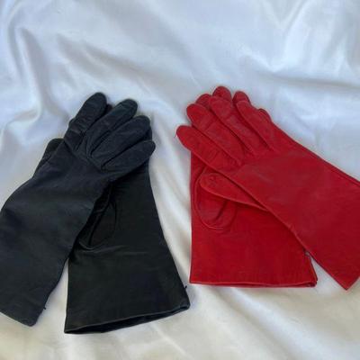 Two Pairs Of Vintage Leather Fownes Gloves