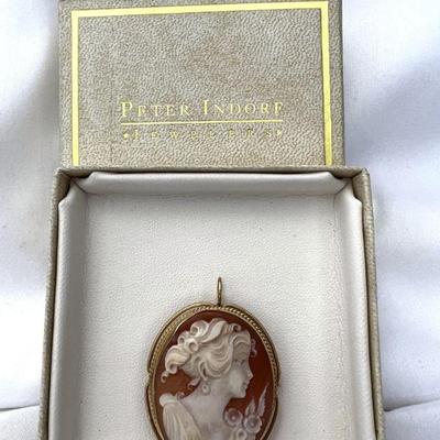 Exquisite Victorian Antique 14k Gold Set Cameo, Retailed for $595