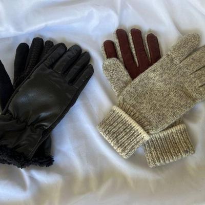 Two Pairs Ladies Gloves, One By Lands End