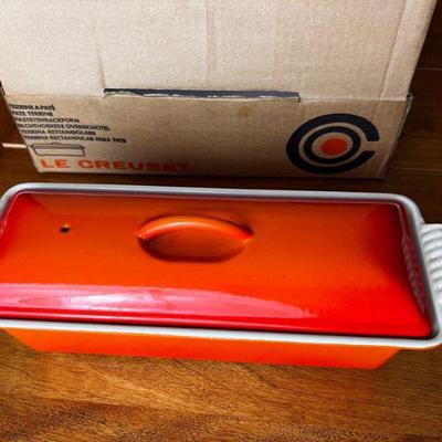 Le Creuset New In Box Pate Terrine In Red-Orange