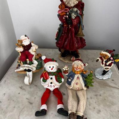 Santa & Snowman Figurine Collection