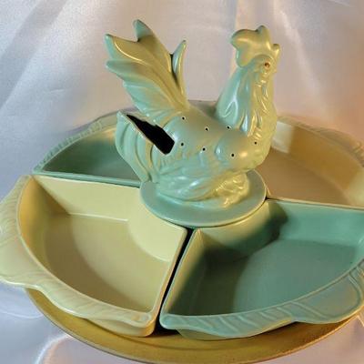 Lot 60  Chicken Lazy Susan Server
made by William S. Frazier California 30
