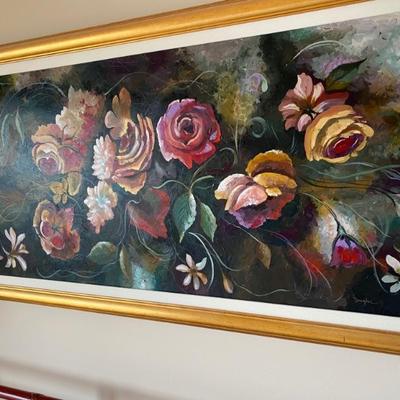 Beautiful Oil on Canvas Floral Painting