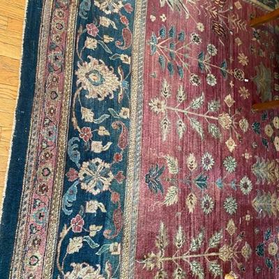  Indian Agra Wool Hand Knotted Rug 12x18 Rug Is MADE to look Distressed