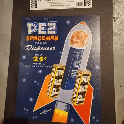 Pez Spaceman Candy Dispenser Advertising Sign