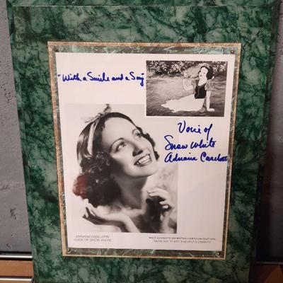 Voice of Snow White Adriana Caselotti Autographed Photograph