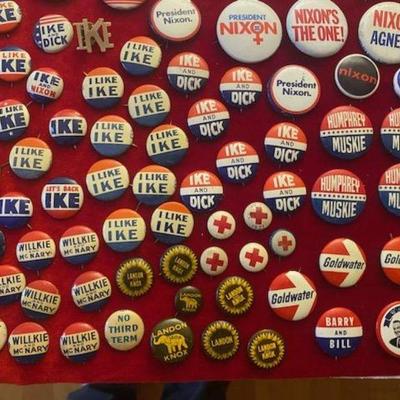 Presidental Political Campaign Pins Buttons