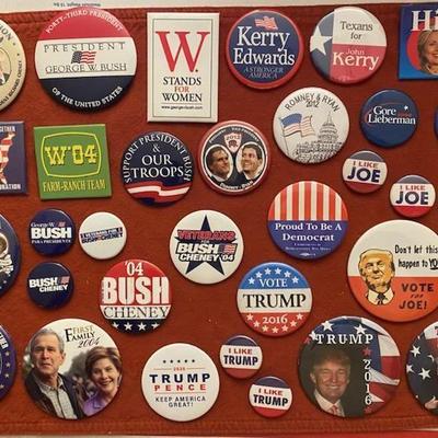 Presidental Political Campaign Pins Buttons