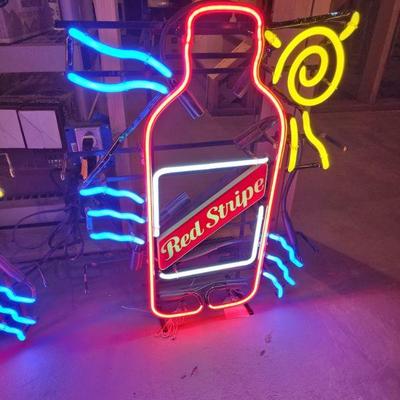 Red Stripe Neon Advertising Signs