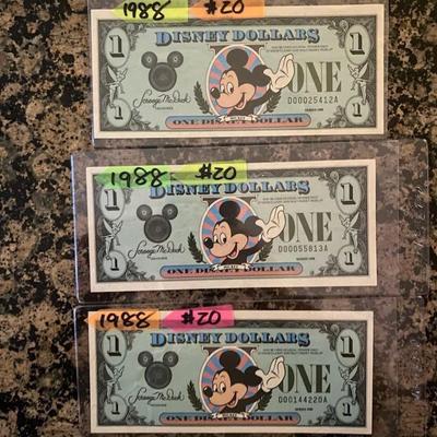 Vintage Disney Dollars