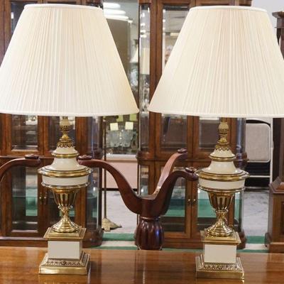 1100	PAIR OF STIFFELL TABLE LAMPS, APPROXIMATELY 34 IN HIGH
