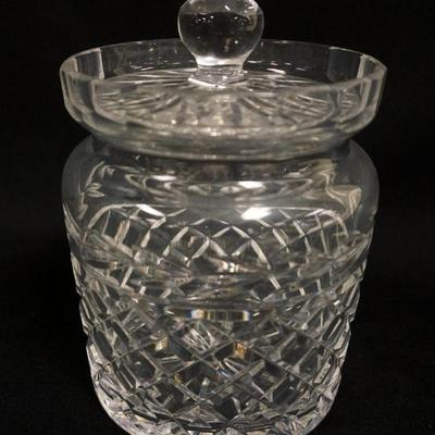 1153	WATERFORD LEAD CRYSTAL COVERED JAR, APPROXIMATELY 7 1/2 IN HIGH
