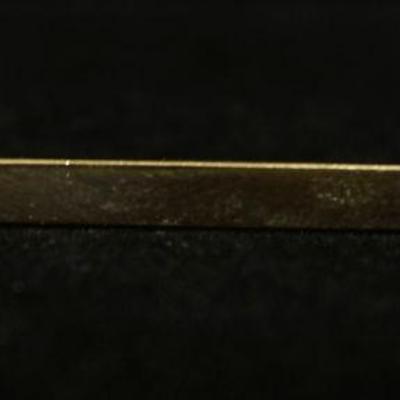 1204	14KT YELLOW GOLD BAR BROOCH W/ONE DIAMOND APPROXIMTELY 0.03 CARATS
