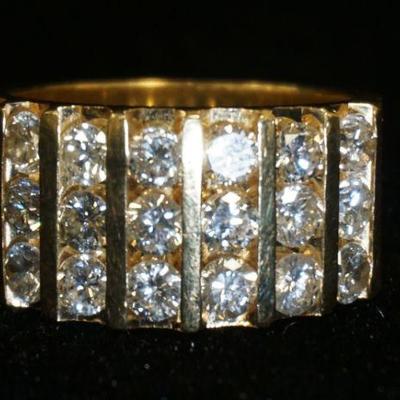 1238	GORGEOUS 14KT YELLOW GOLD & DIAMOND RING, 5.9 DWT OVERALL, SIZE APPROXIMATELY 5 3/4
