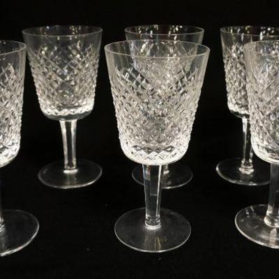 1130	WATERFORD LEAD CRYSTAL SET OF 8 STEMWARE GLASSES, APPROXIMATELY 7 IN HIGH
