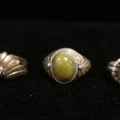 1262	5 STERLING RINGS, 1.235 OZT INCLUDING STONES

