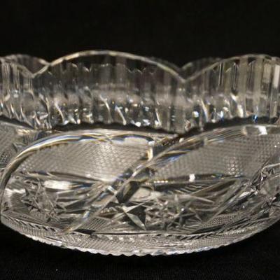 1143	WATERFORD LEAD CRYSTAL SCALLOPED EDGE BOWL, APPROXIMATELY 8 IN X 3 1/2 IN HIGH
