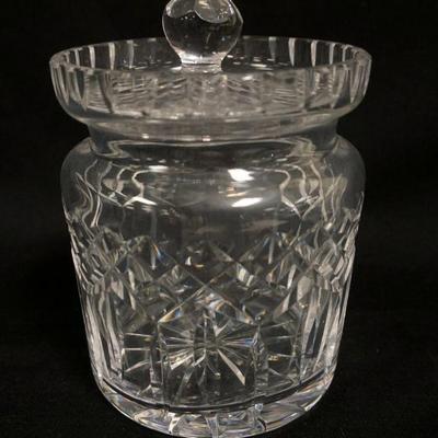 1152	WATERFORD LEAD CRYSTAL COVERED JAR, APPROXIMATELY 7 1/2 IN HIGH
