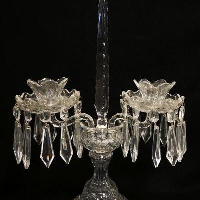 1128	WATERFORD LEAD CRYSTAL CANDELABRA, APPROXIMATELY 19 1/2 IN HIGH
