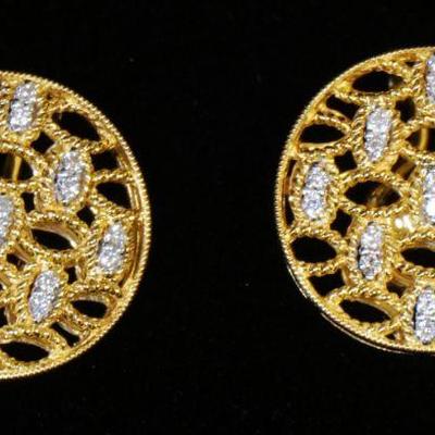 1167	PAIR OF 18K YELLOW GOLD CLIP ON EARRINGS 4.85 DWT
