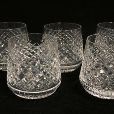 1139	WATERFORD LEAD CRYSTAL SET OF 9 GLASSES, APPROXIMATELY 3 1/2 IN HIGH
