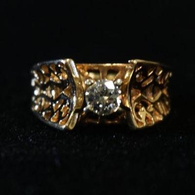 1241	14KT YELLOW GOLD RING, 2.3 DWT OVERALL, SIZE APPROXIMATELY 4 1/2
