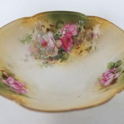 1015	RS PRUSSIA FOOTED BOWL, APPROXIMATELY 2 1/4 IN X 6 IN
