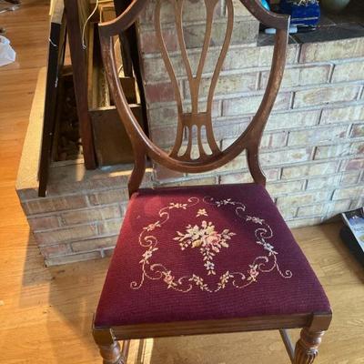 Antique needlepoint chair 