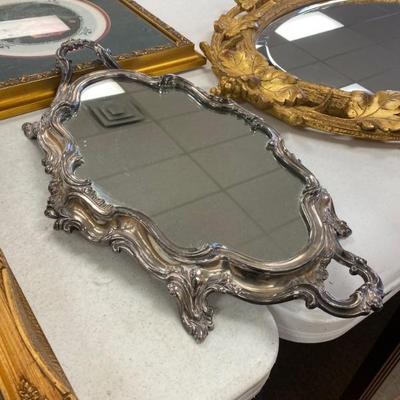 Beautiful Antique SIlver Dresser Tray