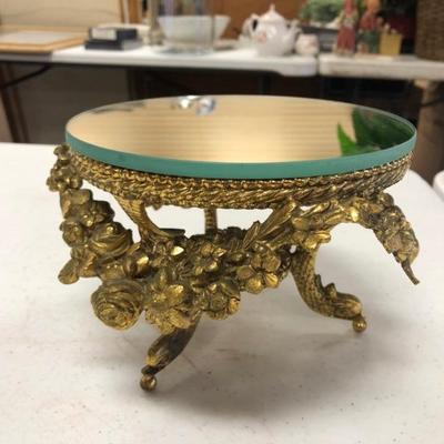 Very Pretty Gilt Mirrored Plateau Dresser Tray