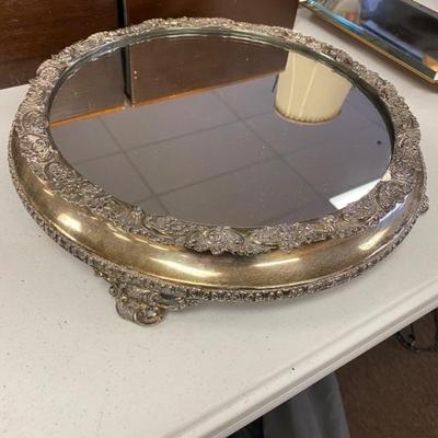 Very Nice  SIlver Antique Dresser Tray