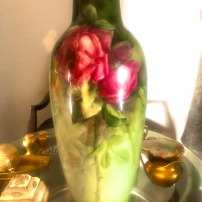 Beautiful Antique Bavarian Handpainted Vase