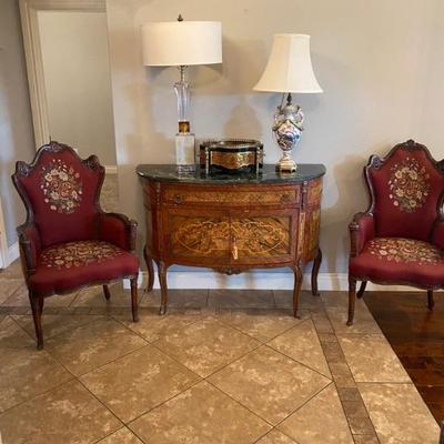 Very Nice Antique French Marble Buffet